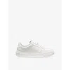 Hugo Boss Mens White Logo-embossed Leather Trainers Eur 43 / 9 Uk In White