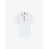 Hugo Boss Mens White Logo-print Short-sleeve Stretch-cotton Polo Xxl In White