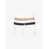 Hugo Boss Mens White Louis Striped Swim Shorts In White