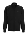 Hugo Boss Zip-up Sweatshirt In Active-stretch Fabric In Black