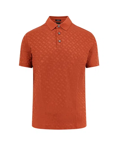 Hugo Boss Mercerised Cotton Polo Shirt In Orange