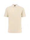 Hugo Boss Mercerised Cotton Polo Shirt In Neutral
