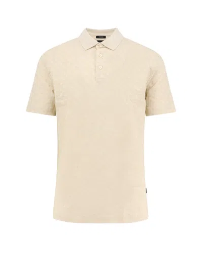 Hugo Boss Mercerised Cotton Polo Shirt In Neutral
