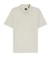 Hugo Boss Mercerised Cotton Polo Shirt In White