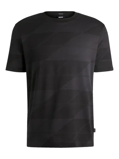 Hugo Boss Mercerised-cotton T-shirt In Black