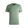 Hugo Boss Mercerised-cotton T-shirt In A Regular Fit In Green