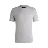 Hugo Boss Mercerised-cotton T-shirt In A Regular Fit In Grey