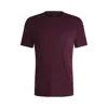 Hugo Boss Mercerised-cotton T-shirt In A Regular Fit In Purple