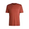 Hugo Boss Mercerised-cotton T-shirt In A Regular Fit In Red