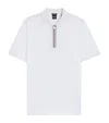 Hugo Boss Mercerised Cotton Zip Polo Shirt In Yellow