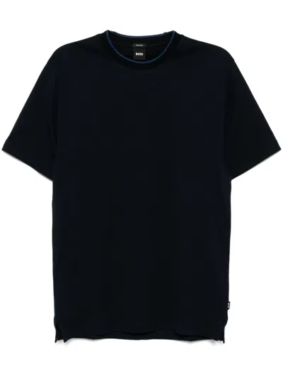Hugo Boss Mercerised T-shirt In Blue