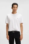 Hugo Boss Mercerised-cotton T-shirt With Double B Monogram In White