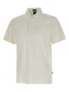 Hugo Boss Boss Cotton Polo In 白色