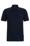 Hugo Boss Boss Mercerized Cotton Polo Shirt In Dark Blue