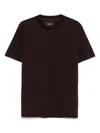 Hugo Boss Mercerized-cotton T-shirt With Double B Monogram In Burgundy