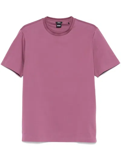 Hugo Boss Mercerized-cotton T-shirt In Purple