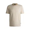 Hugo Boss Porsche X Boss Mercerized-cotton T-shirt With Special Branding In Beige