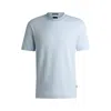 Hugo Boss Boss Tiburt Linen T-shirt In Blue
