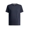 Hugo Boss Mercerized-cotton T-shirt With Double B Monogram In Blue