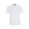 Hugo Boss Mercerized-cotton Polo Shirt With Double Monogram In White