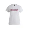 Hugo Boss Mercerized-cotton T-shirt With Logo Detail In White