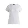 Hugo Boss Mercerized-cotton T-shirt With Logo Detail In White