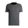 Hugo Boss Mercerized-cotton T-shirt With Two-tone Monogram Print In Black