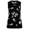 Hugo Boss Merino Wool Knitted Top With Tulip Jacquard In Multi