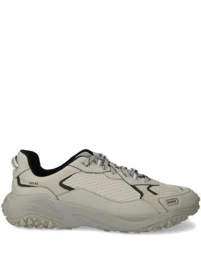 Hugo Boss Mesh Detailing Trainers In Grey