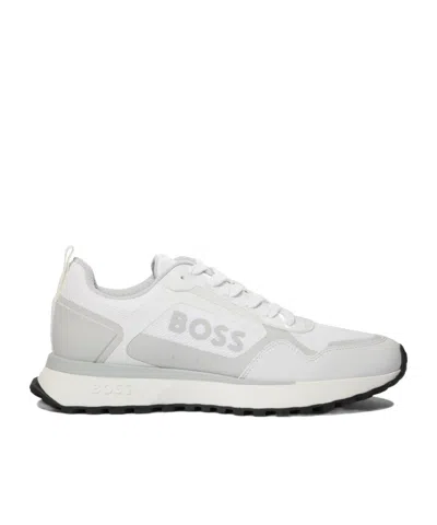 Hugo Boss Mesh Detailing Trainers In White