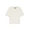 Hugo Boss Mesh-insert T-shirt In Cotton Jersey In White