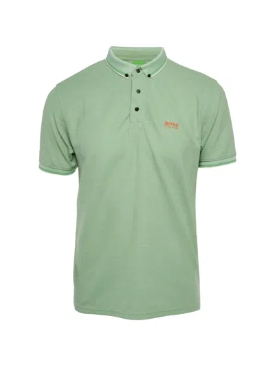 Pre-owned Hugo Boss Mesh Jersey Polo T-shirt In Green