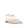 Hugo Boss Mesh Mules With Rhinestone Embellishments In Pink
