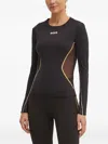Hugo Boss Mesh-panel T-shirt In Black