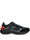 Hugo Boss Mesh-panelled Sneakers In Black