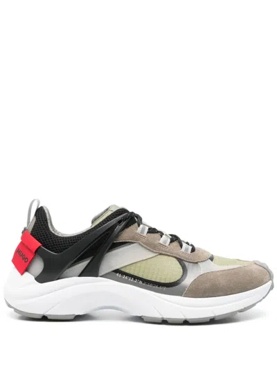 Hugo Boss Mesh Sneakers In Green