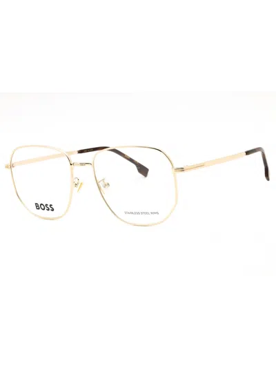 Hugo Boss Metal Oval Men's Eyeglasses In Gold