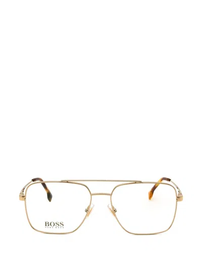 Hugo Boss Metal-frame Glasses In Gold