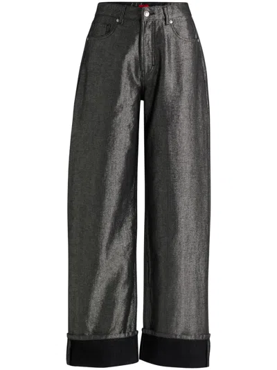 HUGO BOSS METALLIC HGH-WAISTED JEANS