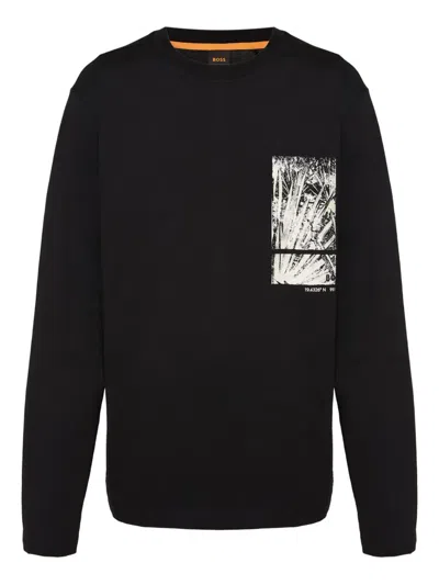 Hugo Boss Mexlong Sweatshirt In Black