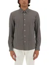 Hugo Boss Boss Micro Check Pattern Shirt In Brown