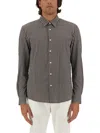 Hugo Boss Boss Micro Check Pattern Shirt In Brown