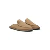 Hugo Boss Microfibre Slippers With Rubber Sole In Nude