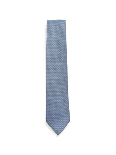 Hugo Boss Micro-pattern Silk Tie In Pink