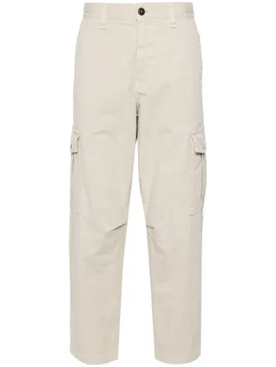 Hugo Boss Mid-rise Cargo Trousers In Neutrals