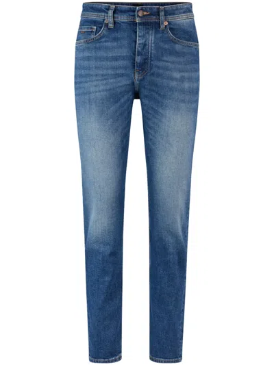 Hugo Boss Mid-rise Slim-fit Jeans In Blue