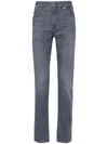 Hugo Boss Mid-rise Slim-fit Jeans In Grey