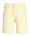 Hugo Boss Mid-rise Straight-leg Denim Shorts In Nude