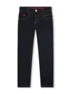 Hugo Boss Mid-rise Straight-leg Jeans In Black