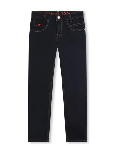 Hugo Boss Kids' Mid-rise Straight-leg Jeans In Blue